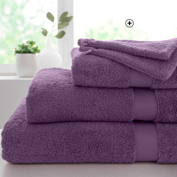 Linge de toilette de bain violet éponge coton 500g/m² épais qualité Oeko-Tex® Colombine® pas cher - Blancheporte