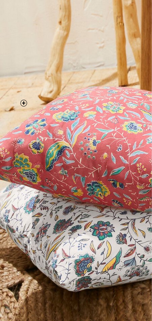 Set van 2 kussenhoezen in katoen met bloemenprint Indian Summer, goedkoop | Blancheporte