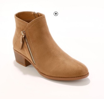 Low boots voor dames met rits, sierstiksels en suèdineaspect, goedkoop | Blancheporte