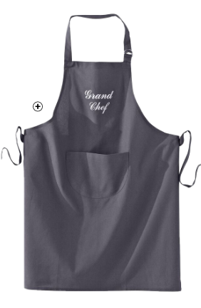 Personaliseerbare grijze keukenschort, goedkoop | Blancheporte