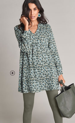 Kakigroene gecoate legging met elastische taille Lora Zellini®, goedkoop - Blancheporte